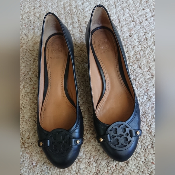Tory Burch Mini Miller Logo Pump Heels - Black Size 7.5 - Picture 15 of 15